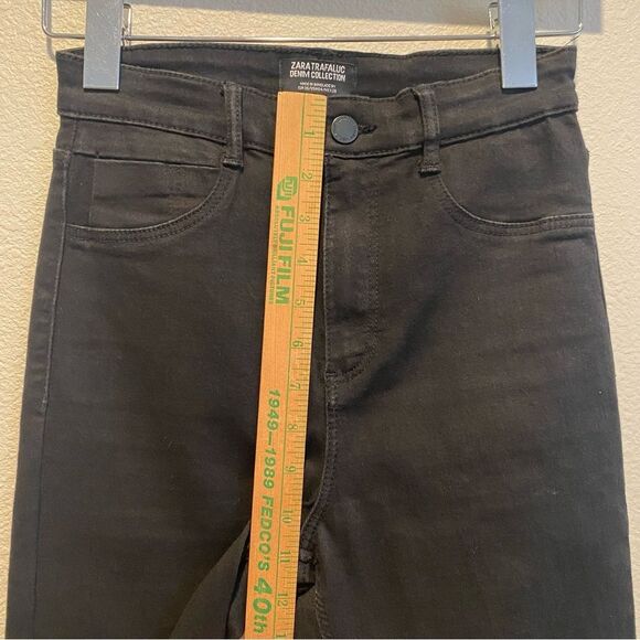 Zara Jeans Trafaluc Skinny Womens 4‎ black distressed - Picture 10 of 11